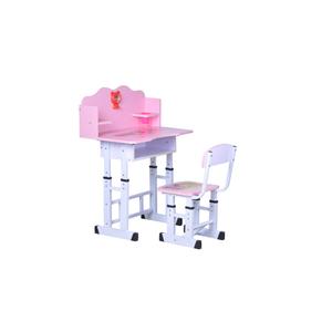Fémvázas pink gyerek íróasztal szett