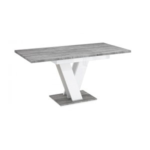 Masiv 120/160 fehér/beton étkezőasztal 