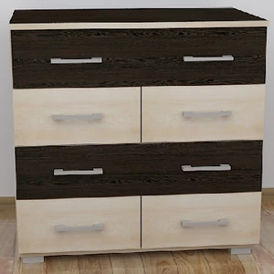 4 fiókos komód wenge-juhar