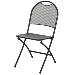ZWMC-44 fém kerti összecsukható szék, 58 x 45 x 83 cm - fekete