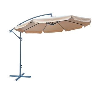 Függő napernyő hajtókarral, bézs - ø 300 cm