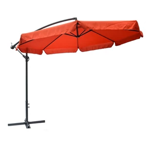 Függő napernyő hajtókarral, terrakotta - ø 300 cm