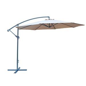 Függő napernyő, hajtókarral - bézs - ø 350 cm