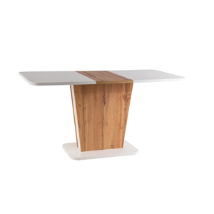 BAL-Calipso asztal matt fehér/wotan tölgy 110(145)x68,6