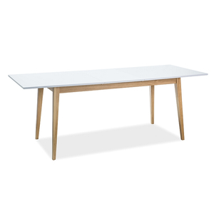 BAL-Cesar bővíthető asztal fehér/tölgy láb 160-205x80