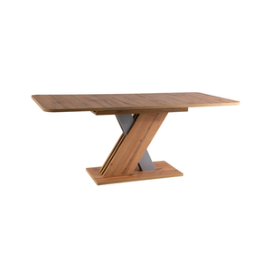 BAL-Exel asztal wotan tölgy/ezüst 140(180)X85