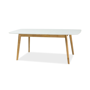 BAL-Felicio bővíthető asztal fehér MDF/tölgy láb 150-190x90x75