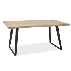 BAL-Falcon asztal 150x90 tölgy fa/fekete fém láb