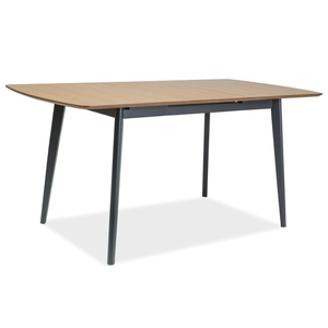 BAL-Vitro II bővíthető asztal MDF+tölgy furnér/grafit fa lábazat (120160X80)