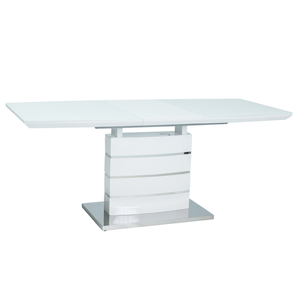 BAL-Leonardo asztal lakk fehér / lakk fehér 160(220)X90