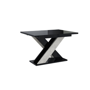 Xaomi magasfényű fekete-beton étkezőasztal