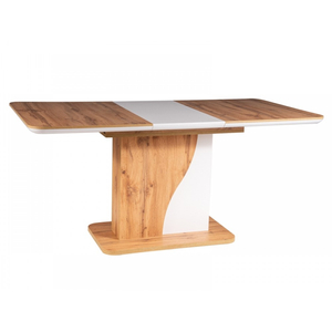 Syriusz asztal wotan tölgy / matt fehér 120(160)X80