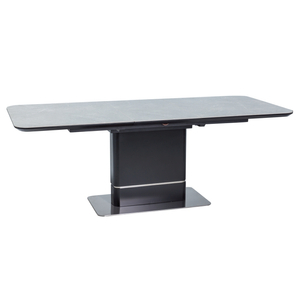 BAL-Pallas bővíthető asztal MDF+szürke kerámia/fekete fém láb (160-210x90)