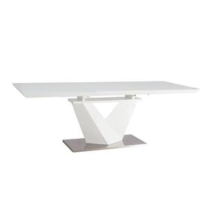 BAL-Alaras III bővíthető étkezőasztal (160-220x90) fehér asztallap/fehér láb