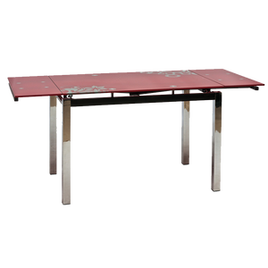 BAL-GD-017 bővíthető asztal króm/piros 110-170x75x74