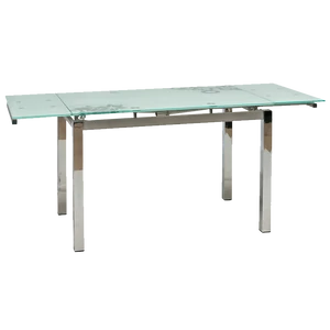 BAL-GD-017 bővíthető asztal króm/fehér 110-170x75x74