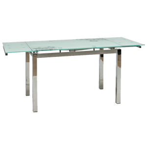 BAL-GD-017 bővíthető asztal króm/fehér 110-170x75x74