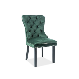August Velvet étkező szék fekete láb/ zöld bársony (Bluvel 78)