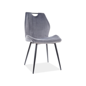 Arco Velvet étkező szék fekete láb/ szürke bluvel 14