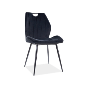Arco Velvet étkező szék fekete láb/ fekete bluvel 19
