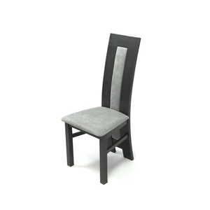 Odett nero étkezőszék szürke textil kárpitozással