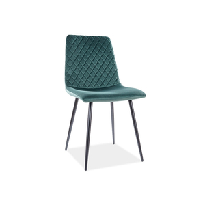 Irys Velvet étkező szék fekete láb/ zöld bluvel 78
