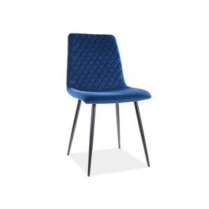 Irys Velvet étkező szék fekete láb/ kék bluvel 86