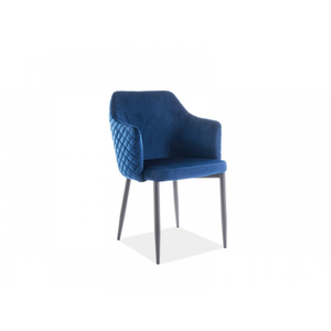 Astor Velvet szék fekete láb / kék Bluvel 86