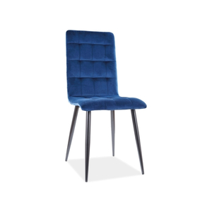 Otto Velvet étkező szék fekete láb/ kék bluvel 86