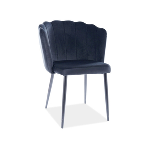 Roksana Velvet étkező szék fekete láb/ fekete bluvel 19