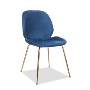 Adrien étkező szék Velvet arany láb/kék Bluvel 86