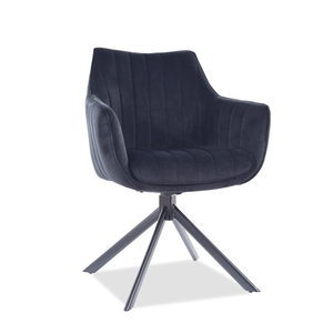 Azalia Velvet étkező szék fekete láb/fekete bluvel 19