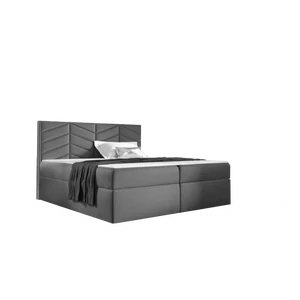 MIL - Integrale 160x200 ágyneműtartós boxspring ágy SÖTÉTSZÜRKE