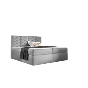 MIL - Integrale 160x200 ágyneműtartós boxspring ágy VILÁGOSSZÜRKE