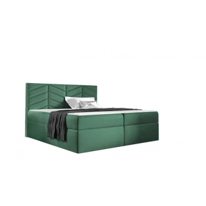 MIL - Integrale 160x200 ágyneműtartós boxspring ágy ZÖLD