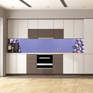 Konyhapanel lila gömbök