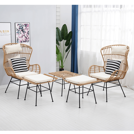 TEMP-Vasal kerti 5 darabos rattan szett