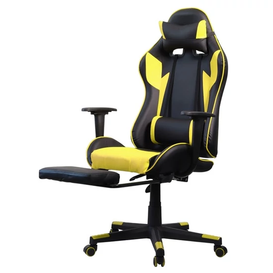 Iliasz 5 fekete-citromsárga gamer szék