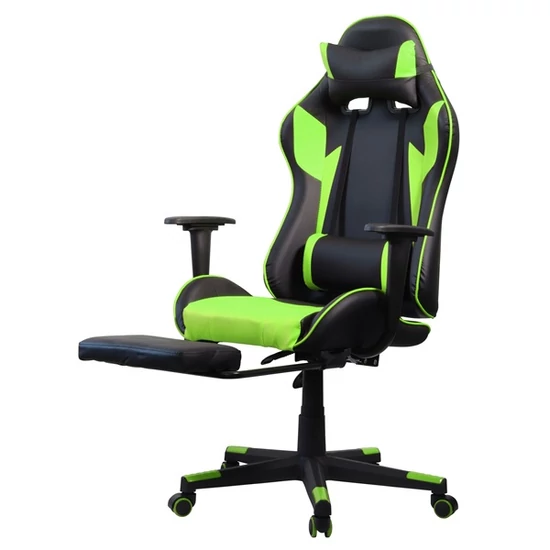 Iliasz 7 fekete-zöld gamer szék