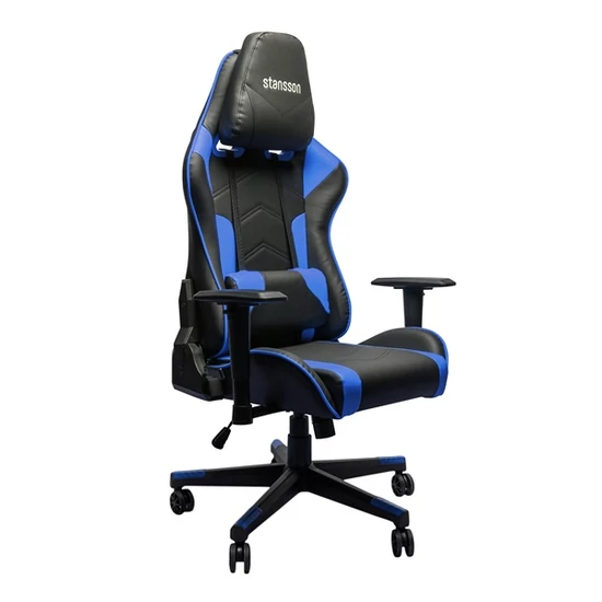 Stansson fekete-kék gamer szék