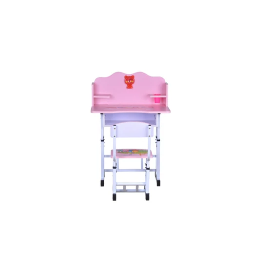 Fémvázas pink gyerek íróasztal szett