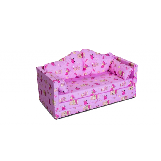 Laven rózsaszín ágyazható gyerekkanapé