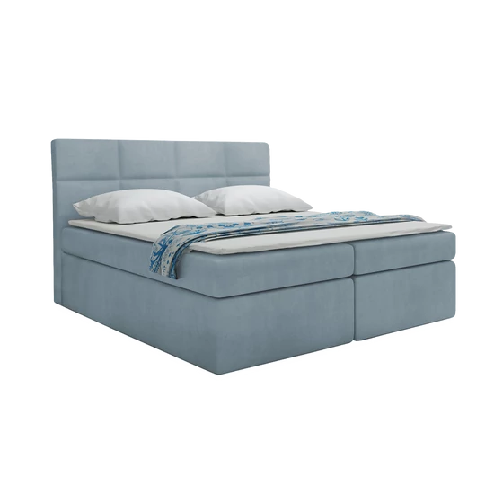 Gregor világoskék boxspring ágy