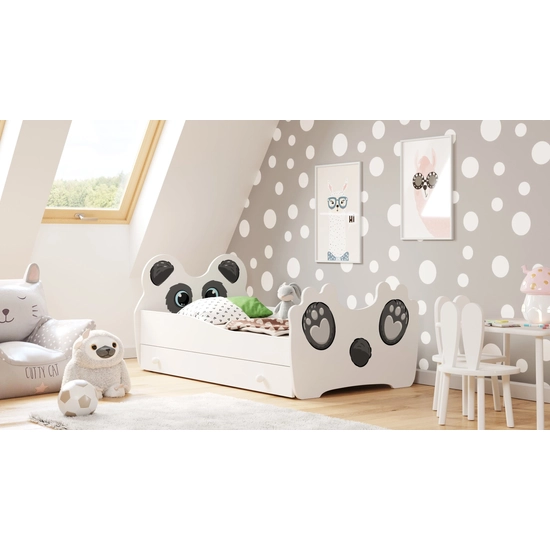 KOB-Gyermekágy Panda 140x70 fiókkal, matraccal és ágyráccsal