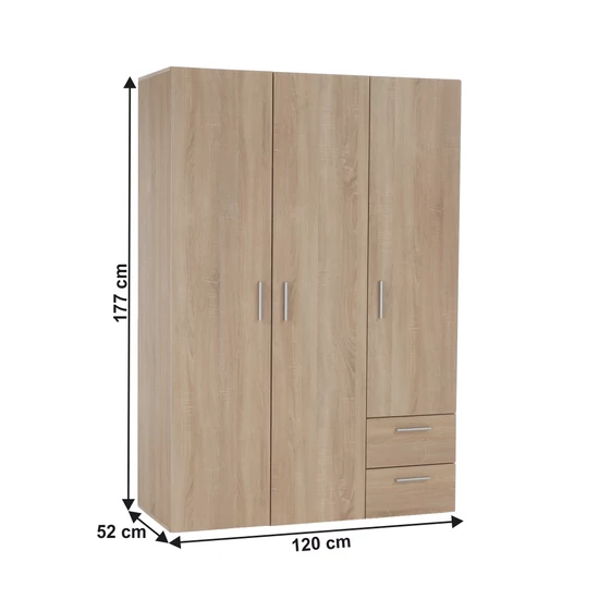 Ideal 120 sonoma gardróbszekrény méretek