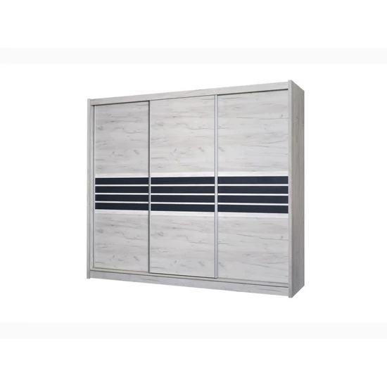 Tallin 250 cm-es grafit/craft tölgy gardróbszekrény
