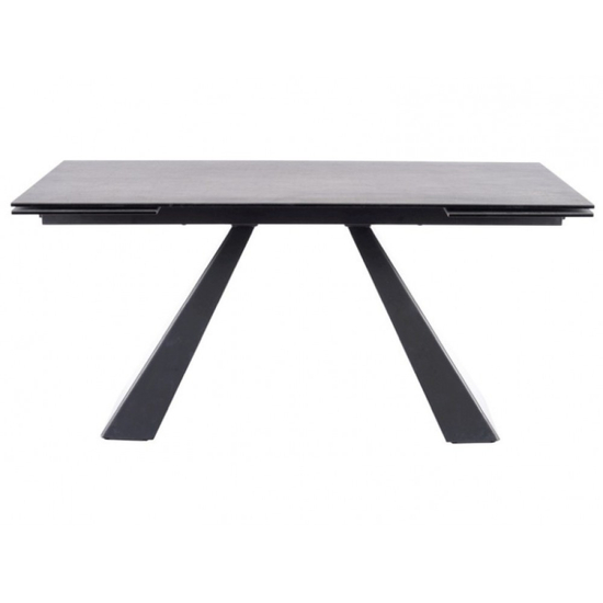 Salvadore ceramic II étkező asztal szürke/ matt fekete 120(180)X80