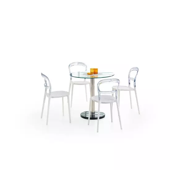 HLM-CYRYL üveg étkezőasztal, átlátszó