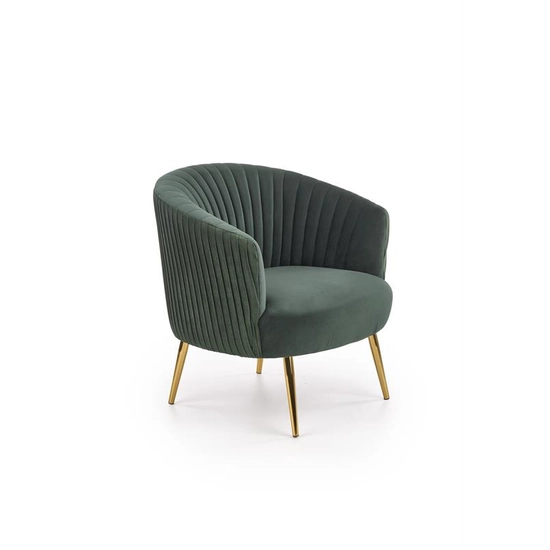 HLM-CROWN design fotel, sötétzöld-arany