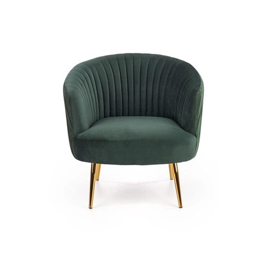 HLM-CROWN design fotel, sötétzöld-arany